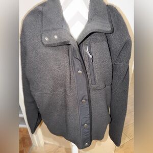 Woman Black Fleece Jacket with Snap Buttons The North Face 3xl